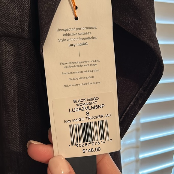 Black washed trucker jacket Lucy - Picture 3 of 5